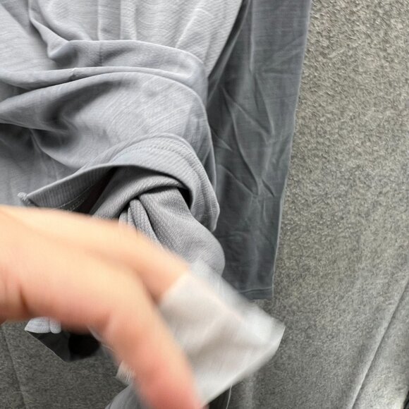 Nike Pullover Mens Medium Gray Athletic Training Shirt Dri-Fit Quarter Zip - Picture 3 of 11